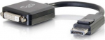 C2G 8in DisplayPort to DVI-D Adapter - DP to DVI D Adapter - Black - M/F - Videoadapter - DisplayPort (M)