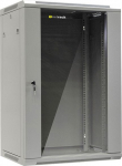 NETRACK 019-180-645-021 Netrack wall/hanging cabinet 19.18U/450 mm,glass door,grey,remov. side pan
