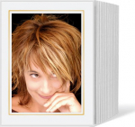 1x125 Daiber Passepartouts 13x18 white/golden line