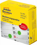 Avery Zweckform Marking wheels in Avery Zweckform dispenser, 250 szt./roll, O19 mm, green, GREEN