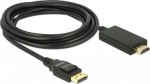 DELOCK Displayport Kabel DP -> HDMI St/St 4K 3.00m schwarz