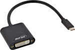 InLine USB Display Converter - USB-C Stecker zu DVI Buchse - schwarz