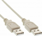 Kabel USB InLine USB-A - 0.3 m Beige (34303H)