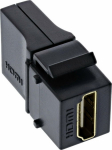 Adapter AV InLine InLine&reg; HDMI Keystone Snap-In module, 4K/60Hz, HDMI AF/AF angled black