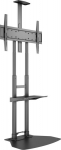 Multibrackets M Public Floorbase Basic 180 incl shelf & cameraholder | Justerbar 1350mm 1650mm | VESA 200x200-800x500 | Max 90kg | Svart