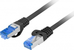 Lanberg | Patchcord Cat.6A S/FTP LSZH CCA | PCF6A-10CC-0200-BK | 2 m | Black