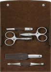 Zwilling Manicrue&Pedicure Set 5 pc with Nail Scissor, leather