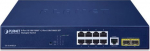 Planet IPv4/IPv6, 8-Port 10/100/1000T + 2-Port 100/1000X SFP L2/L4 SNMP Manageable Gigabit Ethernet Switch(supports ERPS Ring, NMS MQTT, Cybersecurity, 12-inch and rack-mountable)