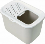 SAVIC HOP Coffee Brown with White Lid &ndash; Cat Litter Tray &ndash; 58.5x39x39.5 cm &ndash; 1 pc