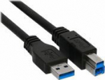 Kabel USB InLine USB-A - USB-B 1 m Czarny (35310)
