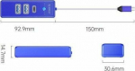 HUB USB Orico ORICO HUB USB-C 2X USB-A 3.1 + USB-C, BLUE