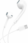 Foneng headphones In-ear headphones, wire Foneng T15, USB-C, 1.2m (White)