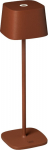 Lauavalgusti KONSTSMIDE Capri LED juhtmevaba, H-36cm, 2.2W, aku, 2700K/3000K, alusega USB laadimiskaabel, IP54 / terracotta alum
