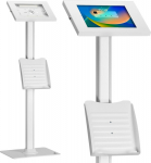 Maclean Floor tablet holder with advertising lock 9.7-11 cali MC-476W White