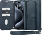 Kaitse&uuml;mbris kaanega Wallet S Pro, Apple iPhone 15 Pro, tumesinine, Spigen