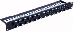 Techly 367836 Patch panel 24x Keystone RJ45 Cat6a UTP, 1U, diagonal ports - Techly 367836 Patch panel 24x Keystone RJ45 Cat6a UTP, 1U, diagonal ports