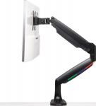 LEITZ ACCO Brands KENSINGTON One-Touch Height Adjustable Single Monitor Arm - Black
