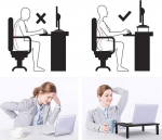 Maclean MC-946 Monitor Laptop Stand 13" - 32" 3-Level Height Adjustment with Drawer up to 20kg Sturdy Vented