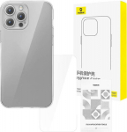 Baseus transparent case iPhone 15 Pro + tempered glass