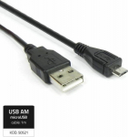 Cable USB Qoltec USB-A - microUSB 1 m Czarny (50521)