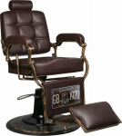 Activeshop Gabbiano barber chair Boss brown
