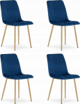 Leobert Krzesło LAVA - velvet garnet / wood color legs x 4