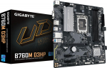 Mainboard|GIGABYTE|Intel B760 Express|LGA1700|Micro-ATX|Memory DDR5|Memory slots 4|2xPCI-Express 3.0 1x|1xPCI-Express 4.0 16x|2xM.2|1x15pin D-sub|1xHDMI|1xDisplayPort|2xUSB 2.0|5xUSB 3.2|1xUSB-C|1xPS/2|1xRJ45|3xAudio port|B760MD3HP1.0