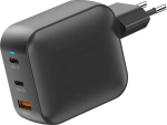 FoneKit GaN PD 100 W Quick Charger, 2 &times; USB-C + USB-A, black