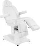 ELECTRIC COSMETIC CHAIR. AZZURRO 708AS PEDI 3 MOTOR. BIAŁY