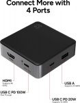 ZAGG 4 Port Hub Black/Grey