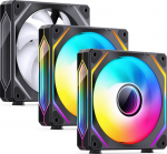 Jonsbo ZL-120B PWM ARGB L&uuml;fter 3er Pack, regular alignment - 120mm, schwarz