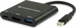 CONCEPTRONIC 3-1 Dock USB-C->HDMI/USB-A/100WPD 25cm sw