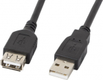 Lanberg Lanberg USB-A 2.0 Cable, 5 m | CA-USBE-10CC-0050-BK | USB Type-A to USB Type-A