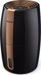Philips | HU2718/10 | Humidifier | 17 W | Water tank capacity 2 L | Suitable for rooms up to 32 m&sup2; | NanoCloud technology | Humidification capacity 200 ml/hr | Black/Copper