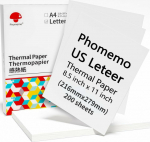 Phomemo Papier Termiczny Kartki Biały Ryza Letter 216mm 200 szt. do M832 / Q22-ZD2-RMSG10-LTR