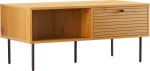 Coffee table LINE 100x50xH45cm, melamine with oak bark