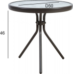Table DUBLIN D50xH46cm, dark brown