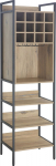 Wine rack HANNES 52x40xH180cm, rustic melamine