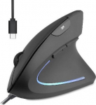 Mysz Perixx Perixx PERIMICE-513 C Vertikale Ergonomie-Maus, USB-C, schwarz, Rechtsh&auml;nder