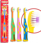 Wellbee WELLBEE Toothbrush for children KIDS(3+) Soft (blister) standing - mix colors 1szt