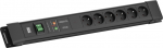 Bachmann CONNECTUS 6xUTE 1xGVS 1xSchalter 2.0m CEE7/7 Schwarz