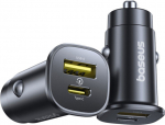 Car Charger Baseus GoTrip USB-C / USB-A 30W - czarna