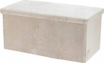 Storage Solutions MODUS velvet pouffe with storage, 76 x 38 x 38 cm