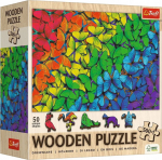 Trefl Puzzle Wood 500+1 Rainbow butterflies TREFL