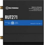 Router Teltonika Teltonika RUT271 (Global) 5G, Cellular network router, Black, Aluminium, Plastic, DIN-rail/Wall mounting, Industrial, Fast Ethernet