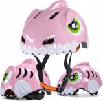 Wozinsky Children's Bike Helmet with Dinosaur Design 52-56 cm - pink