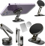 Wozinsky Car Holder Wozinsky WPT-605 for the dashboard, magnetic, foldable - szary