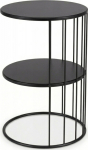 Edaxo Round metal coffee table, z RODA shelf, 52 cm