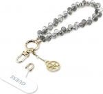 Guess Universal Wrist Strap Crystals 4G Charm / Black