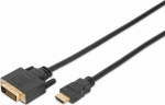 Cable Digitus HDMI - DVI-D 2m czarny (DB-330300-020-S)